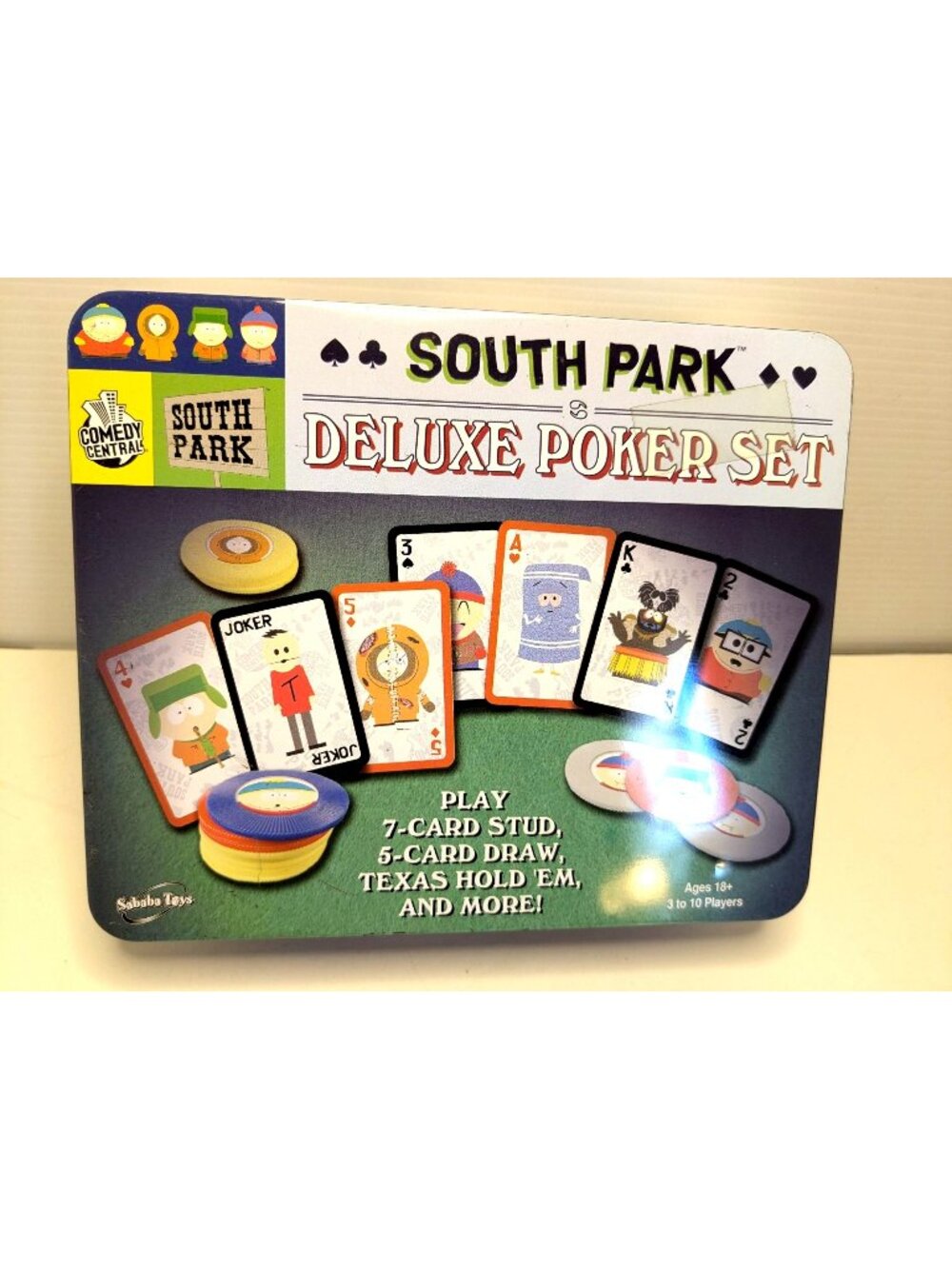 South Park Deluxe Poker Set 2004 Sababa Toys Includes Cards & Chips Ages 18+
